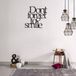 Homemania Wanddecoratie Words 70x67 cm Staal Zwart