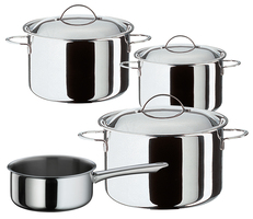 Spring Cristal 4-delige Pannenset - RVS