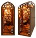 Book nook boekenhoek - Kit en bois - Miniature maison de poupée - Éclairage LED