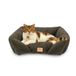 Ferplast Hondenbedkussen voor middelgrote honden, kattenbed, wasbaar synthetisch bouclé, zachte vulling, 55 x 45 x 20 cm. Groen