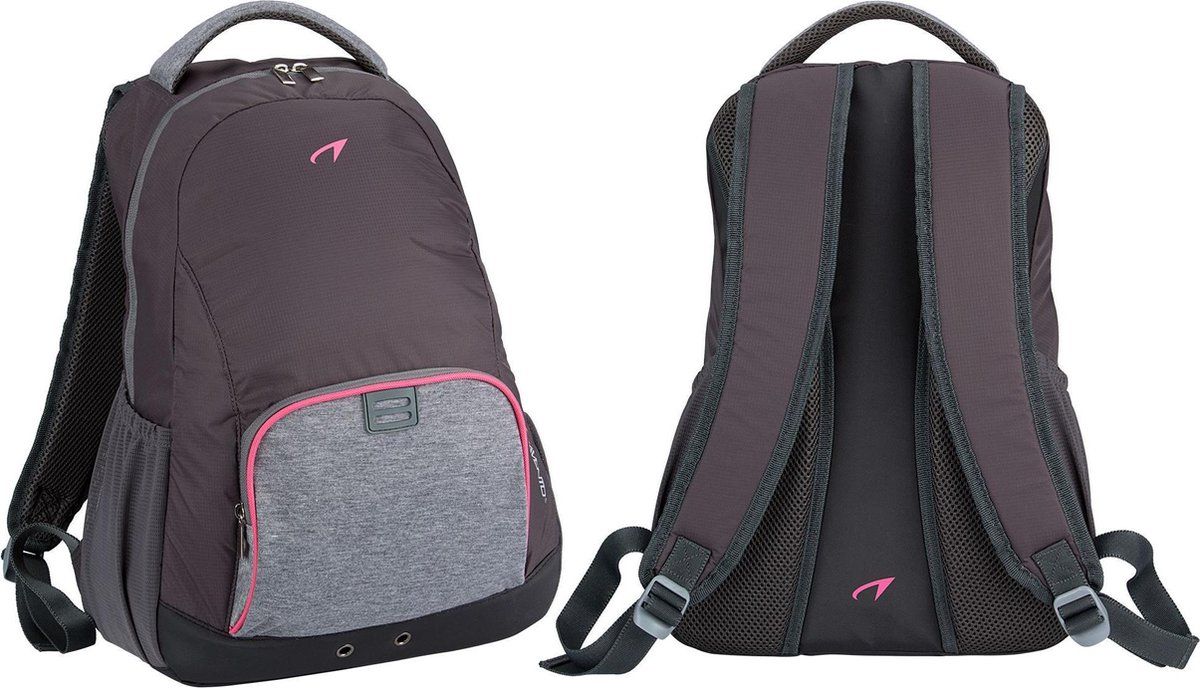 Avento Sport Rugzak - Kay - Antraciet/Grijs mêlee/Fluorroze