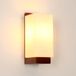 Comely Binnenwandlamp Hout, Vintage E27 Wandlamp Minimalistisch Design, Glazen Kap Wandlamp voor Slaapkamer, Woonkamer, Eetkamer, Gang, Café