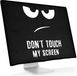 kwmobile Beschermhoes monitor geschikt voor 31-32" Monitor - Computerscherm cover - Wit/Zwart - Don't Touch My Screen design