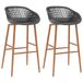 VidaXL Barstoelen 2 st grijs