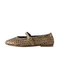 Next - Dames - Forever Comfort® gevlochten leren Mary Jane-ballerina's - Bruin