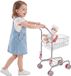 Vevor Kinderwinkelwagen, Supermarktspeelgoed met Inklapbaar Zitje voor Poppen, Stalen Frame en Wielen, Opvouwbaar Winkelaccessoire met Poppenspeelset, Winkelspelletjes voor Kinderen Vanaf 3 Jaar