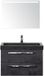 BES LED Seville Badmeubelset 80 cm - Black Oak - Wastafel Hardsteen Wit Lucca met Sence Spiegel