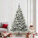 Prolenta Maison Exclusive - Kunstkerstboom met ingebouwde verlichting en set groene kerstballen