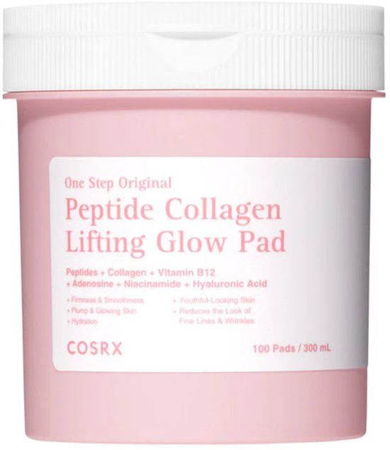 Cosrx One Step Original Peptide Collagen Lifting Glow Pad - 100 pads