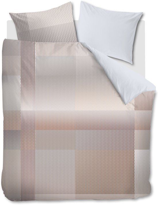 Beddinghouse Kardol Digital Weave dekbedovertrek - Lits-Jumeaux XL - 260 x 200/220 cm - Katoen - Grijs Groen