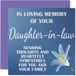 Sympathiekaarten - In liefdevolle herinnering aan je schoondochter kaart - Sorry rouw rouwkaarten voor volwassenen, 145 mm x 145 mm condoleances Thinking of You Card, bloemen sympathie wenskaarten