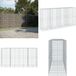 vidaXL Mur en gabion 400x100x200 cm fer galvanisé argenté