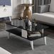 en.casa Salontafel Lycksele 40x90x45 cm marmer zwart en wit