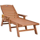 VEVOR Ligstoel Tuinligstoel Strandligstoel Balkonligstoel Terrasligstoel 181kg Bruin