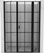 Mexen Mist porte de douche pivotante droite 160 cm, grille noire, noir