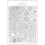STAMPERIA INTL, KFT Zachte vorm A5 Christmas Patchwork Stars, meerkleurig
