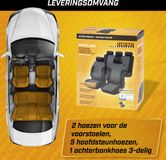 Walser Autostoelbekleding Portland 11-delig grijs-zwart