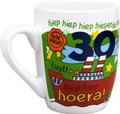 123 Kado koffiemokken Cartoon mok/beker - 30 jaar - 300 ml - verjaardags cadeau beker - cadeaumokken - koffiemok