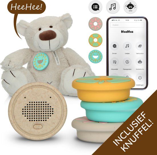 Alecto HeeHee met Knuffelbeer - Baby Spraak Button - Interactief Vriendje