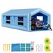 VEVOR Cabine de Peinture Gonflable 12x5x4 m, Tente de Pulvérisation pour Voiture avec Ventilateur 750 W et Système de Filtration d'Air, Toit Triangulaire, pour Garage Atelier Automobile