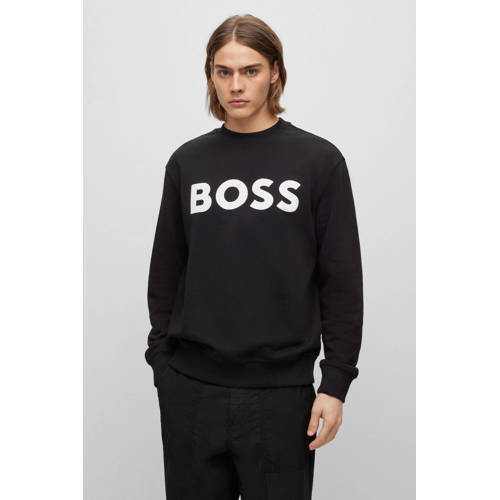 BOSS BOSS sweater WeBasicCrew met logo black