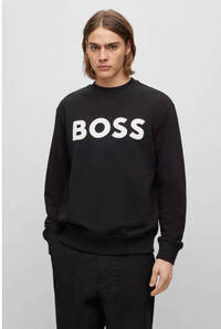 BOSS BOSS sweater WeBasicCrew met logo black