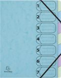 Exacompta 8x Harmonika sorteermap met elastieken 7 vakken Aquarel - A4 - Geassorteerd - 56560E