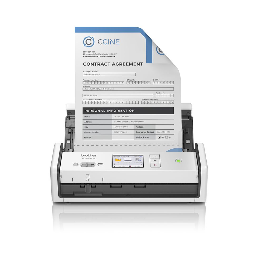 Brother ADS-1800W ADF Scanner - 1200 x 1200 DPI - A4 - White