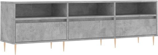 vidaXL Tv-meubel 150x30x44,5 cm bewerkt hout betongrijs
