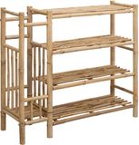 vidaXL Schoenrek - 88 x 27 x 80 cm - Bamboe - Naturel
