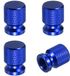 Solidchoice Stratify Commerce Aluminium Ventilkappen voor Auto, 4 Stuks met O-Ring - Blauw