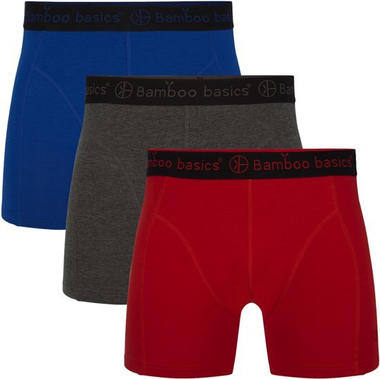 Bamboo Basics Onderbroek - Maat XXL - Mannen - blauw/grijs/rood