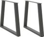 Pieds de table 2 pcs forme en V 70x(72-73,3) cm acier anthracite