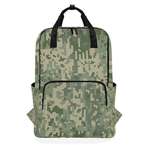 MONTOJ Travel Rugzak Army Green School Rugzak