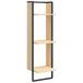 VidaXL Wandrek 3-laags Metaal, Hout Eiken 30x25x100 cm