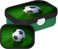 Mepal Broodtrommel - Bento Lunchbox voor Kinderen - Voetbal - Inclusief Bentobakje & Vorkje - BPA vrij en Vaatwasserbestendig - 750 ml