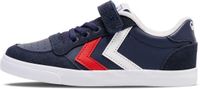 Hummel Kindertrainers Slimmer Stadil Leather Low Blauw Unisex Maat 29