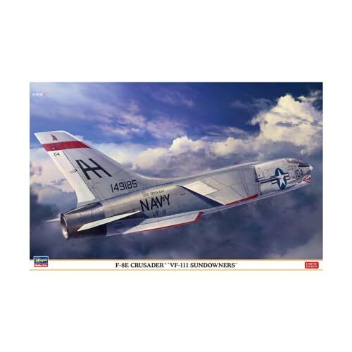 Hasegawa Hasegawa 7524 1/48 F-8E Crusader VF111 Sundowners Modelbouwset, meerkleurig