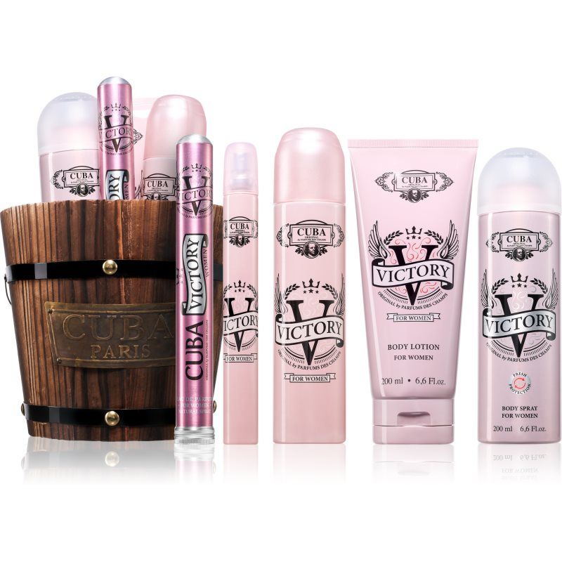 Cuba PC DESIGN PERFUMES Victory Gift Set Eau De Parfum (edp) 100 Ml, Eau De Parfum (edp) 35 Ml, Tělový Sprej 200 Ml + Body Lotion 200 Ml