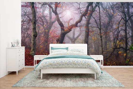 Nr1Wallpaper Behang - Fotobehang Bladeren - Zon - Bos - Breedte 430 cm x hoogte 240 cm