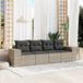 Maison Exclusive - Ensemble de meubles de jardin 4 pièces avec canapé et coussins, gris clair, en polyrotin