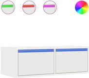 vidaXL Tv-meubel met LED-verlichting - Wit