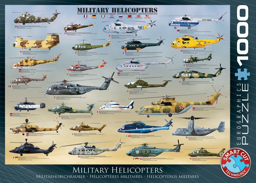 Eurographics Puzzel militaire helikopter - groen