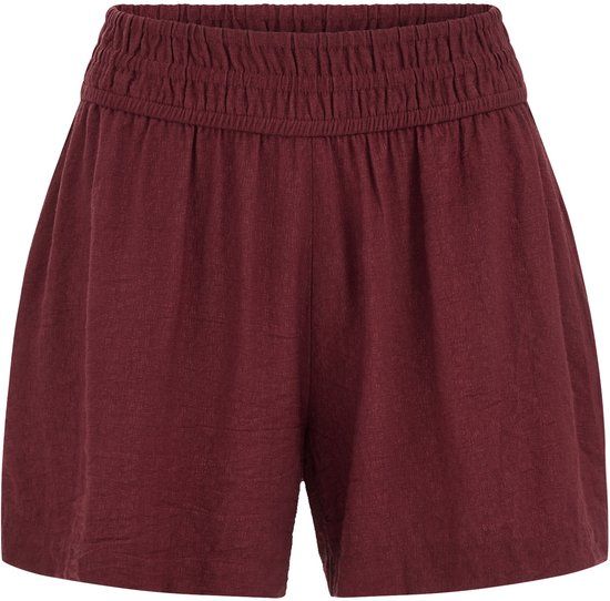 WE Fashion Dames relaxed fit short met gesmokte tailleband
