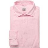 Seidensticker Shaped Linnen Overhemd roze, Effen
