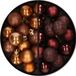 Merkloos / Sans marque Kaemingk B.V. Kerstballen set 28x kleine kunststof ballen bruin tinten - 3 cm - onbreekbaar - met ophanglintjes
