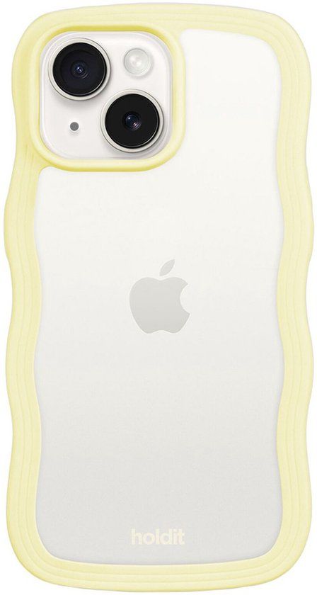 Holdit Wavy Case Lemonade voor Apple iPhone 17e / 16e / 15 / 14 / 13