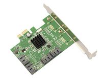 KALEA-INFORMATIQUE PCI Express PCIe x1 naar 4-poorts SATA 3 6G-controllerkaart met Marvell 88SE9215-chipset