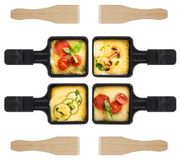 Merkloos Raclettepannen Mini Raclette Pannetjes - Antiaanbaklaag - Set van 4