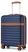 Valise rigide - Valise à roulettes - Matériau ABS+PC - 4 roulettes pivotantes - Serrure TSA - 61 cm - Bleu